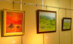 【第10回洋画グループ展】2010年12月1日～12月6日 　作品数 約50点／日の出 size F10 ※画像掲載の了解を得ておりませんので、メンバー様の作品は、ぼかしてUPさせて頂きます。