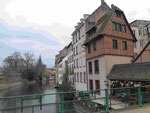 Straßburg in der Vorweihnachstszeit an der Ill