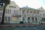 Von den deutschen Kolonialherren errichtetes Bahnhofsgebäude in Windhoeck, Namibia