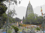 Der Mahabodhi Tempel in Bodhgaya, Indien