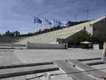 Das marmorne Olympiastadion der 1. Spiele der Neuzeit in Athen