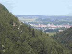 Blick von Oybin auf Zittau, Sachsen