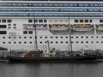Alter und neuer Dampfer in Norwegen