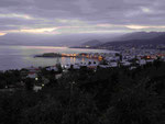 Sonnenaufgang hinter Hernossissos, Kreta, Griechenland