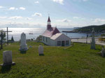 Blick auf Tadoussac am St. Lorenzstrom, Quebec, Kanada