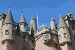 Detailaufnahme von Schloß Glamis, Schottland