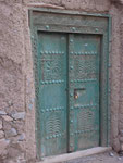 Teakholztür in Al Hamra, Oman