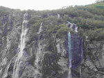 Wasserfall die 7 Schwestern im Geirangerfjord, Norwegen