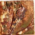 Grimpereau des jardins - Grès, oxydes - 18 cm x 18 cm