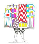 Format 20x20 cm Technique Mixte (support papier- stylos - peinture)
