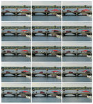 Red cars crossing