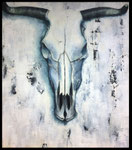 Dead Cow - 2008 - 50 x 60 x 4 - Mixed Media on canvas  -Sold