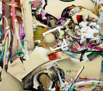 集積のリズム Ⅳ / The Accumulation of Rhythm , 2012/2013 , silk screen, ink, oil, alkyd on cotton canvas, 90.1×100.1×5.9 cm (35.5×39.4×2.3 in), private collection, Singapore