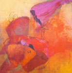 Blumenkinder, Aquarell auf Leinwand, 90x90cm, 680,00 Euro