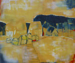Hinter den Kulissen, Acryl, 70x60cm, mit Holzrahmen, 580,00 Euro