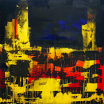 Stadtbrand - 1782, Acryl, 90x90cm, 780,00 Euro