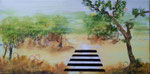 Wohin? Aquarell auf Leinwand, 100x50cm, 620,00 Euro