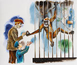 Illustration für das Buch "Mein Gorilla hat ne Villa im ZOO", Kunde: Berlin Story Verlag