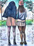 28x21cm, mixed media on paper, Paris, 2025