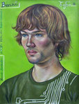 Benni,  48X63cm, Ölpastell auf Ingres Büttenpapier