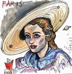 14x21cm, mixed media on paper, Paris, 2025