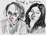Michel & Qianyum,  8 1/2x 11 1/2  (22x29cm)