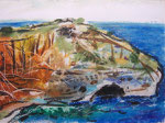 Algarve, Portugal, 30X40cm, Ölpastell auf Papier
