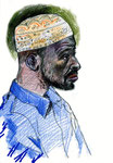 Creole, La Réunion, 17X24cm, Artist Pen, Buntstift auf  Papier