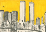 New York in 1991, 10X15cm, Faserstift auf Papier