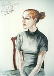 Annegret, 50X70cm, Farbstift auf Papier