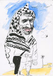 Yasir Arafat, 8 1/2x 11 1/2  (22x29cm) 