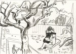 Der ewige Frühling, La Réunion, 14X21cm, Bleistift auf  Papier