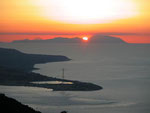 Isole Eolie con tramonto sullo stretto di Messina