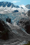 Der Zusammenfluss vom Fieschergletscher und Unterem Eismeer 