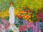 Frau im weißen Kleid (n. Nolde)  40x55cm Karton 2011 (privat)