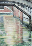 Venedig-bridge, Ölfarbe a. LW 100 x 70 cm