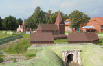 Inselmuseum/ Miniatur von ehemaliger Schlossanlage mit Wall und Kirche