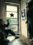 Alexander unter sich   (Aquarell) 20,8 x 15,6cm 