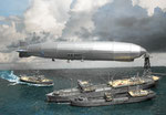 USS Patoka mit Luftschiff Los Angeles