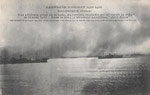Vue générale prise de la rade, du terrible incendie qui détruisit la ville le 18 Août 1917. Dans le Port le Croiseur Auxiliaire SANT-ANNA.
