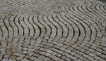 Place de Jaude, Clermont-Fd, les pavés avant jointement