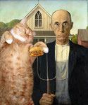 "American gothic" par Wood Grant (1891-1942) et Svetlana Petrova