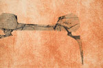 detail:Nr. 55 (2021) series:“transmission and transparency“  50x65cm intaglio from cardboard, foil, tape photo: Naiwei Tian