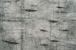 detail: Nr.1 (2021) series:“transmission and transparency“  each 70x90cm intaglio from cardboard, foil, tape, sheet  photo: Naiwei Tian