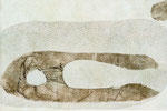detail: Nr. 13 (2021) series: “transmission and transparency“  56x76cm intaglio from cardboard, foil, tape, sheet photo: Naiwei Tian
