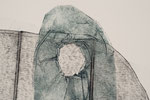 detail: Nr. 6 (2021) series: “transmission and transparency“  55x35cm intaglio from cardboard,foil, tape, sheet  photo: Naiwei Tian