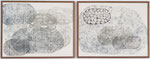 Nr.1 and Nr.2 (2021) series:“transmission and transparency“  each 70x90cm intaglio from cardboard, foil, tape, sheet  photo: Naiwei Tian