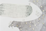 detail:Nr.1 series:“Collage 2020“ 70x100cm ink on collage with intaglio made from tape, foil, cardboard photo: Naiwei Tian