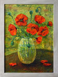 643 PB Mohnvase, Acryl auf HF, 2023, 30 x 40 cm, 120 € zzgl. Versand