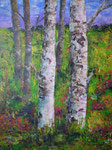 560 PB Es dunkelt schon in der Heide, Acryl MT auf HF, 2019, 45 x 61 cm, verkauft